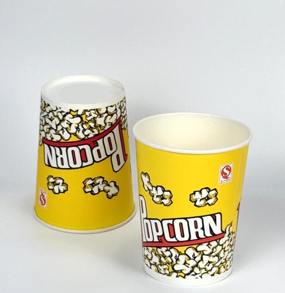Custom Printed Movie Theater Yellow Gourmet Cardboard Popcorn Buckets