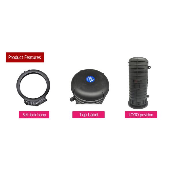 144 ядра PP Воздушное термоусадочное уплотнение купола приложения соединения оптического волокна 1 овал 8 круглых портов