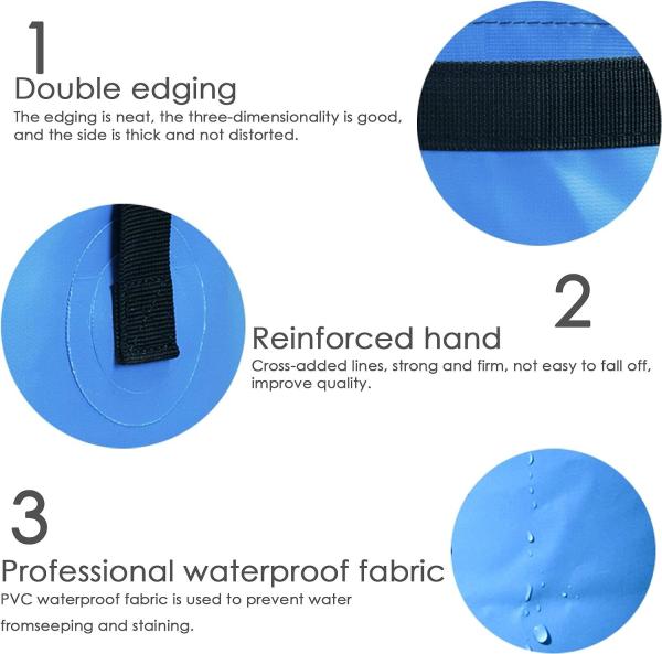 Collapsible Bucket 5.3 Gallon Portable Camping Outdoor Buckets Water Container Basin Foldable for Hiking Travel