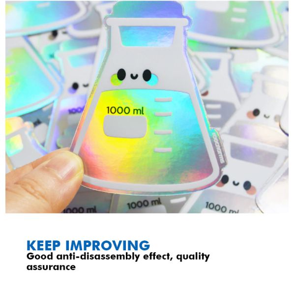 Round Holographic Laser Sticker Rainbow Color Custom