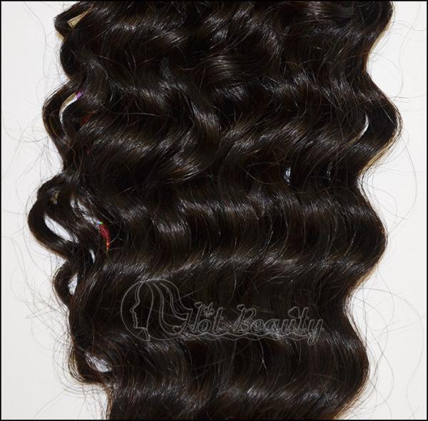 Black Remy Peruvian Virgin Human Hair Extensions 18 22 Loose Wavy Natural Wave
