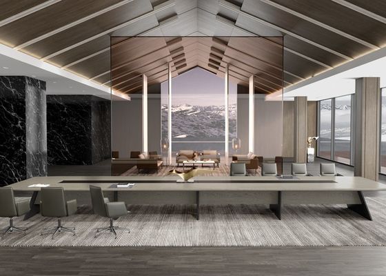 Aulenti Office Conference Table with Technology Innovation and Fashion Aesthetics in Multiple Sizes