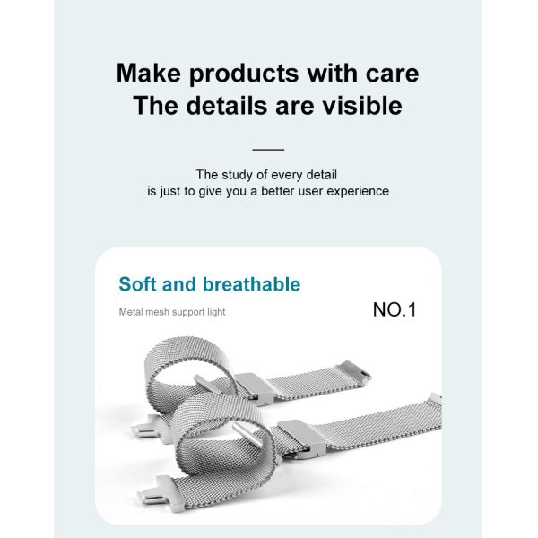 Soft, Skin-friendly Stainless Steel Watch Band