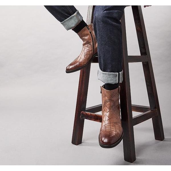 Invierno clásico hombre calzado casual de cuero tamaño normal cordones hasta hombres botas de tobillo de camiseta