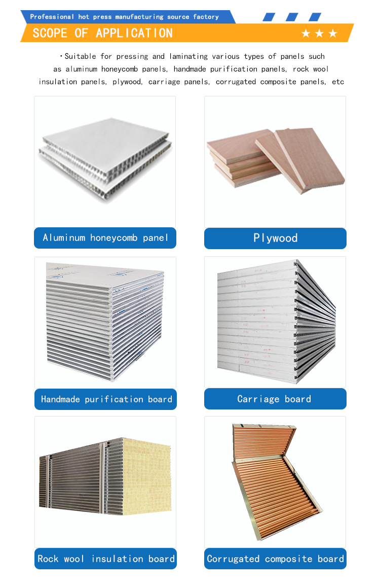 Customize 6 Layer Hot Press Machine for Building Boards PU Foam Honeycomb Door Panel Press