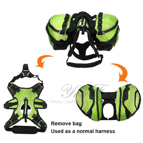2 In 1 Pet Carrier Bag , 600D Waterproof Oxford Dog Backpack Harness