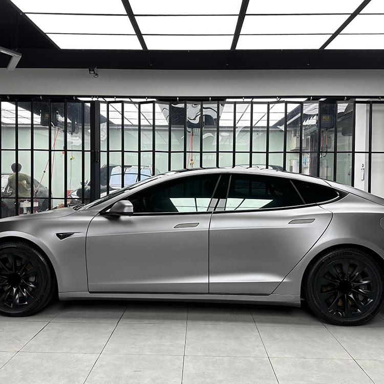 Matte Pearl Metal Grey Chameleon Tint Film Car Wrap Vinyl Full Body Car Vinyl Wrap Pearl Lusto Car Wrap Vinyl
