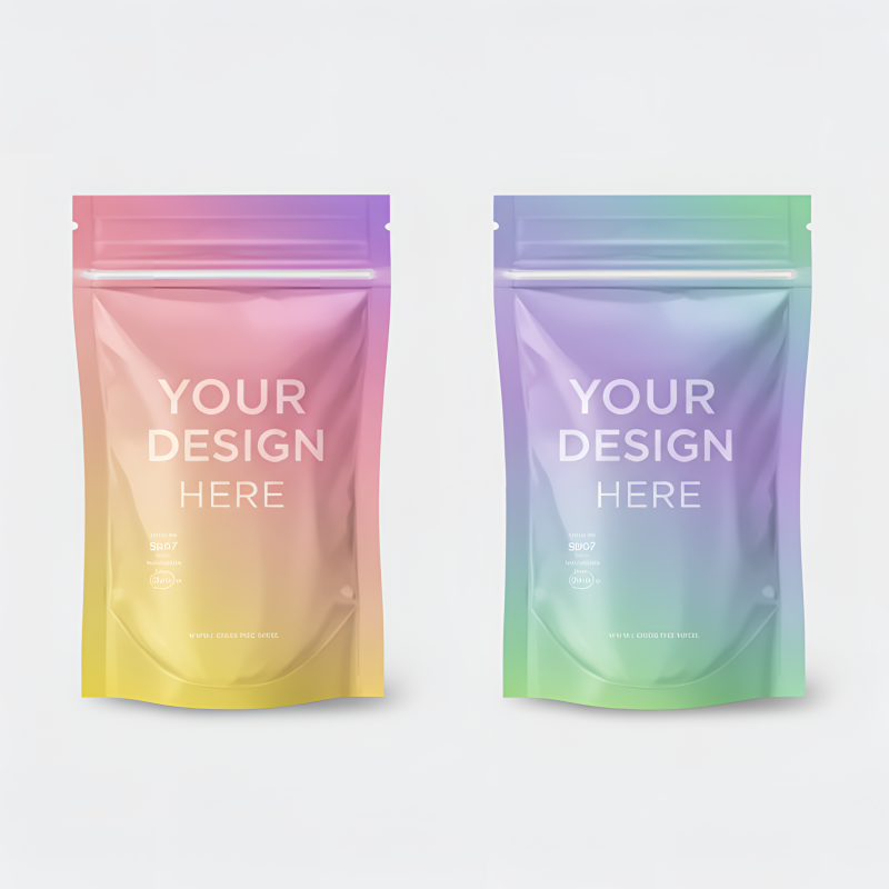 Digital Printing in the House MOQ 50Pcs Food Grade Stand-up Zipper Bag Colorful Customized Printing Free Design