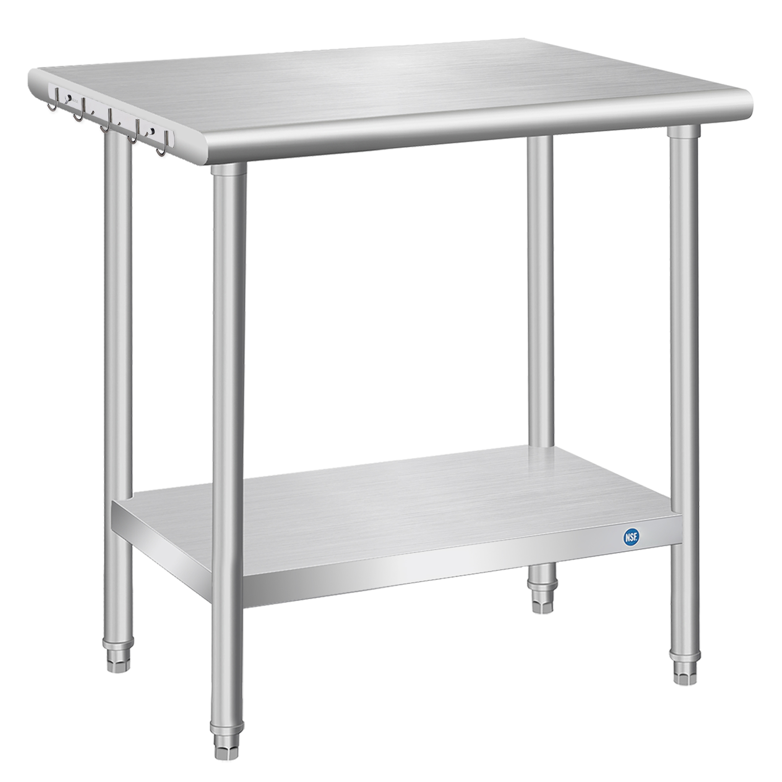Customizable 304 Stainless Steel Workbench with Adjustable Height Legs and 500 kg/㎡ Load Capacity