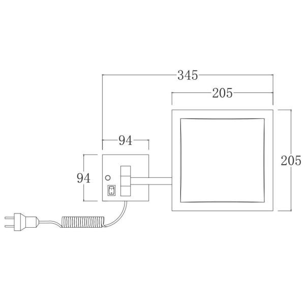 Stainless steel 304 Inox material brush Wall Mounted Bathroom mirror Vanity Decorative mirro Magnifying Swivel Mirror
