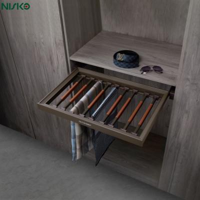 Sliding Wardrobe Pants Rack Pull Out Trousers Jeans Closet Hanger