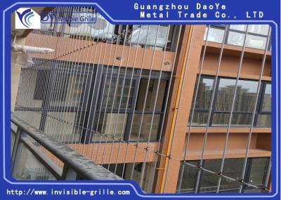 Non - Absorbent Invisible Safety Grill Anti Utraviolet For High Rise Building