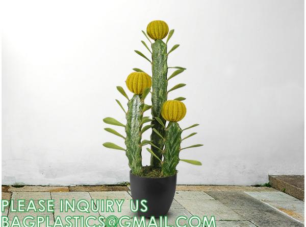 Artificial Succulent Plants - Realistic Artificial Flowering Cactus, Fake Succulent Plant Decor for Home Office