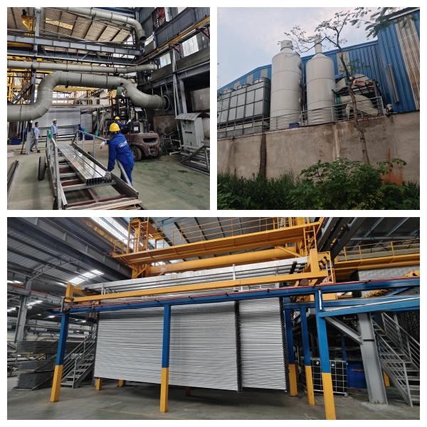 Ligne de production d'oxydation dure de profilés d'aluminium de qualité industrielle pour l'automobile 1000 tonnes / mois