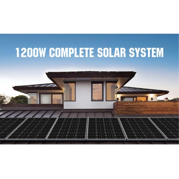 OEM ODM LiFePO4 литийная батарея 1200W 24V Солнечная система питания с 2 шт. 100Ah литийных батарей