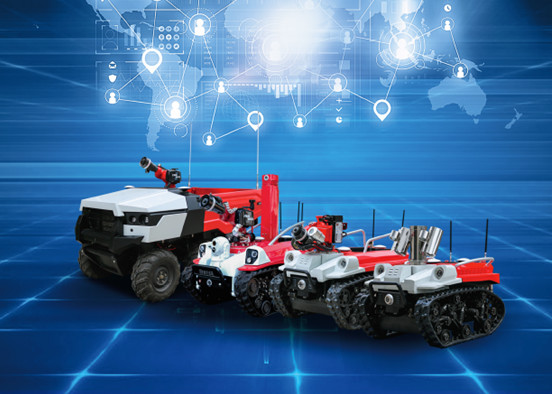 Onshore Model  Explosion Proof Intelligent Fire Fighting Detector Robot