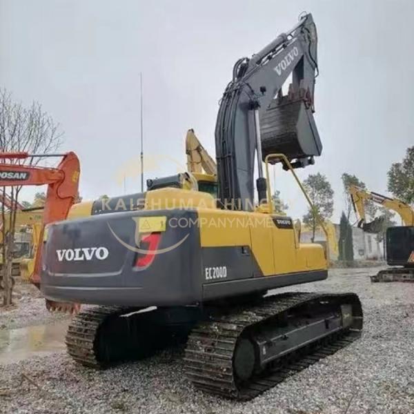 Longueur de transport 9,69 m et puissance 123 kW Volvo EC200D excavateur utilisé pour le déplacement de la terre