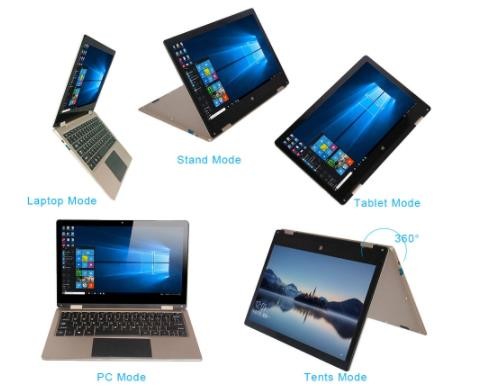 Ноутбук с сенсорным экраном Yoga 4G DDR 1920x1200 FHD 32 ГБ 64 ГБ N3350