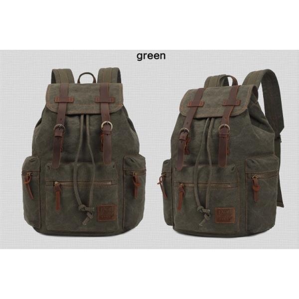 Женщины рюкзака кожи холста Drawstring большого перемещения Unisex