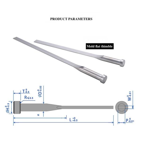 Изготовленное на заказ нитрирование компонентов прессформы металла деталя обрабатывая Pin нештатного кольца SKD61 плоский