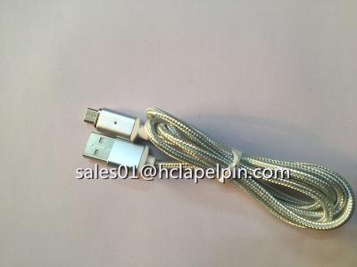 Metal charging cable,custom magnetic cable for different color,2.4A magnetic USB data Charging