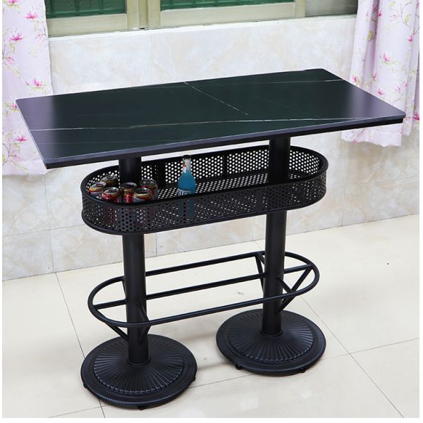 Home Restaurant Counters for Sale Design Rectangle Metal Chair Wood Bar Counter