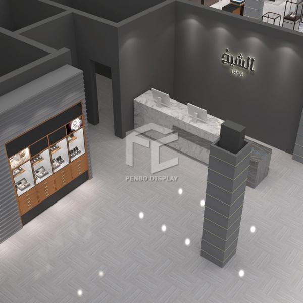 Glass Steel Watch Display Showcase Shops Display Furniture