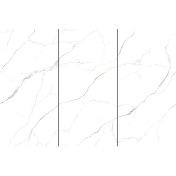 900x1800mm Polished Glazed Porcelain Tiles - Carrara White AAA Grade