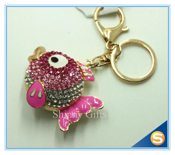 Hot Metal Fish Shape Bag Decoration Charm Keychain Innovative Key Chain For The Key