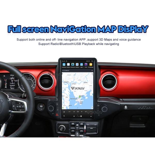 Авторадио для Jeep Wrangler (2018-2021) 13,6 дюйма GPS навигация DVD мультимедиа авто стерео 2din