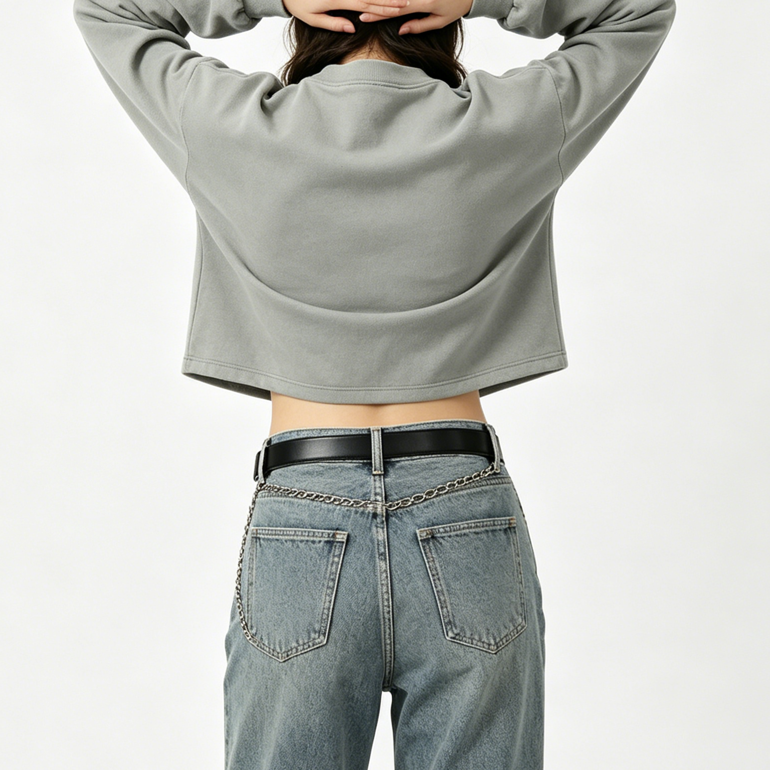 Men’s Loose Fit Cotton Long-Sleeve T-Shirt Casual Crew Neck Streetwear Basic Top