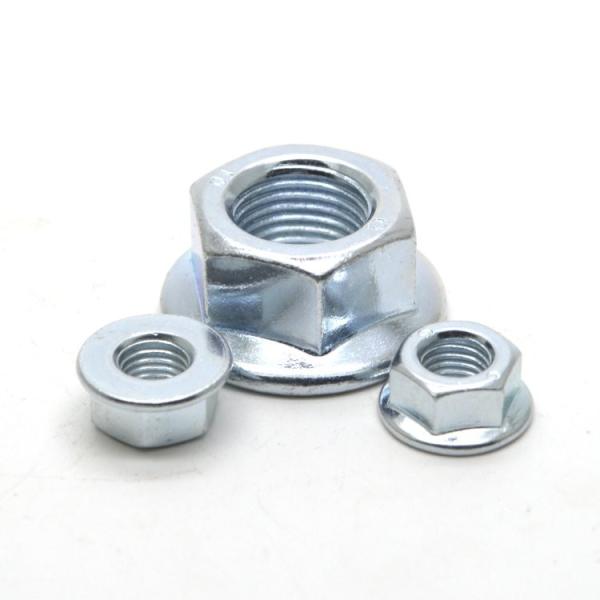Hex Flange Lock Nuts CNC Custom / Standard Sizes Hex Nuts