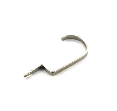 Ganchos antigos pretos pequenos da parede do metal de 2 polegadas para a roupa de suspensão do armário do revestimento