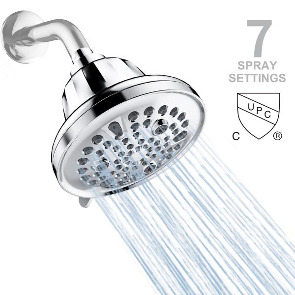 7 Functions Ceramic Valve Core Bathroom Wall Mounted Showerhead for Bathroom Room