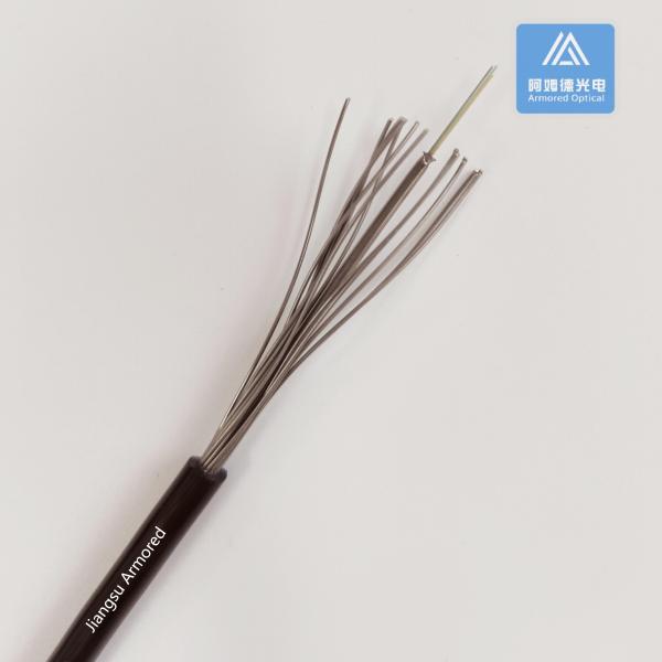 4 Cores  Water Blocking Armored Fiber Cable Steel Wire Stranded Seamless Tube