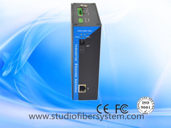 1Port Din Rail Industrial Gigabit Fiber Media Converter over SM/MM fiber to 20~80Km