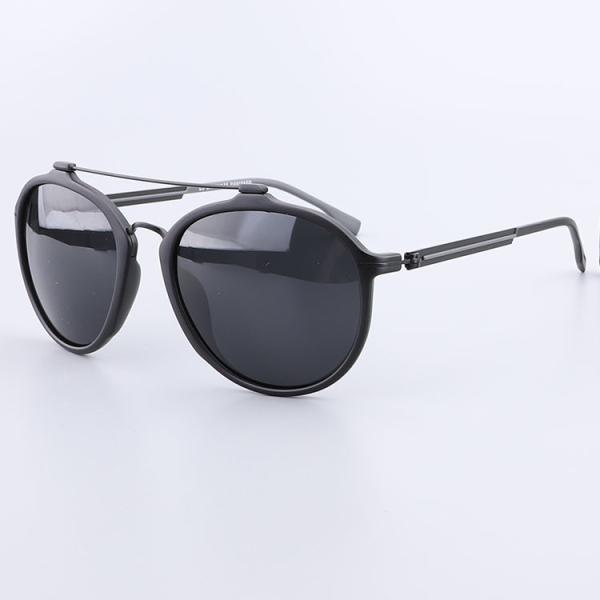 Sun Rays Blocking Double Bridges Metal Polarized Sunglasses