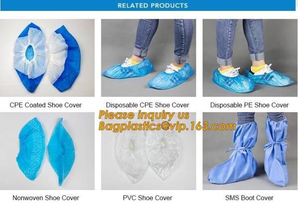 Safety Products, anti-slip, Indoor Disposable, Medical Plastic, Shoe Covers, Waterproof PE CPE Material
