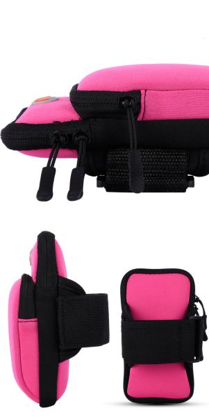 Outdoor sports arm bag neoprene fabric 18cm logo customized five colors