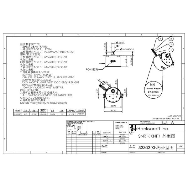 минута вращающего момента 4.0н.М стойла доказательства потека электродвигателей для бытовых приборов клапана 4в СНР небольшая