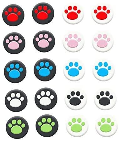 Protective Thumb Stick Grip Cover Gamepad Joystick Dog Paw Cover Original Factory Silicone For Nintendo Switch Controller Bag 1pc/opp