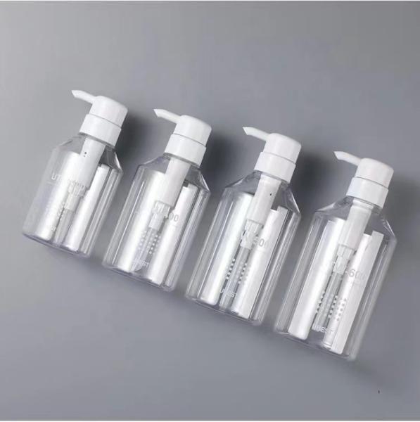 A inclinação recarregável empurra garrafas cosméticas do pulverizador rega a garrafa plástica 350ml 500ml do champô do gel