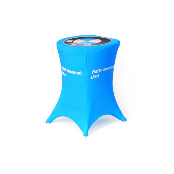 Tension Fabric Event Table Covers , Polyester Custom Printed Tablecloths