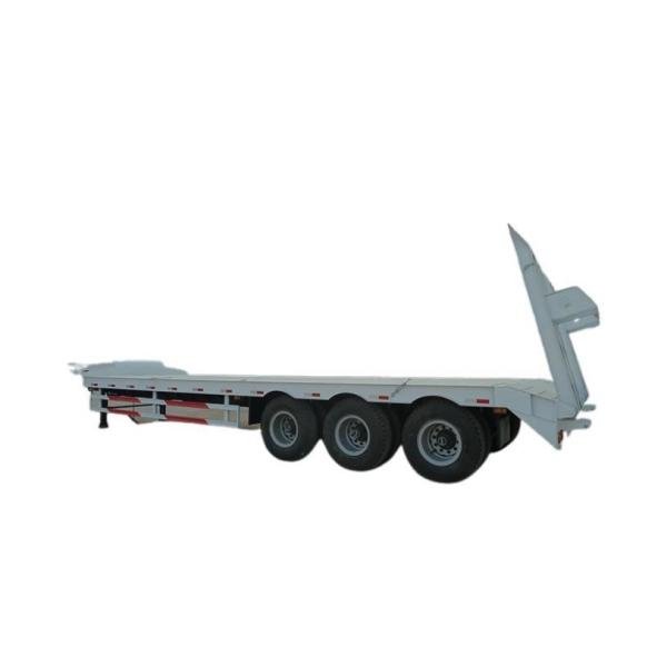 Design 3 Axles Lowbed Chassis 80 Ton Lowbed Trailer Truck Chassis Lowboy Semi Trailer