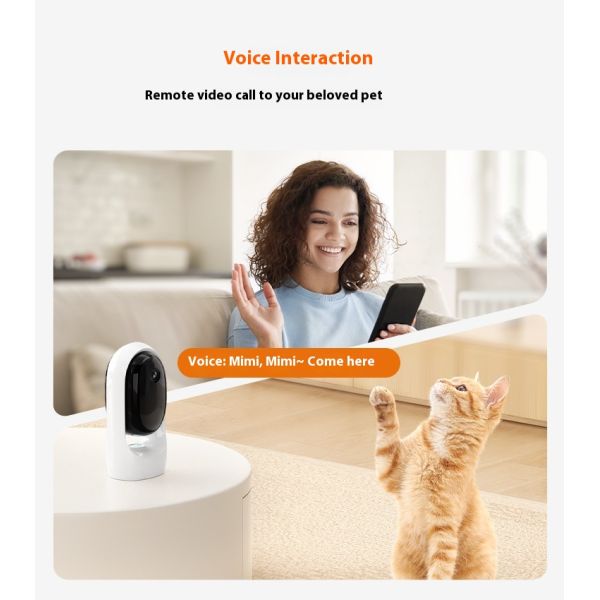 WiFi APP Remote Control Pet Camera Night Vision Motion Detection Alerts Eco-Friendly Flying Discs Interactive Cat Laser Toy for