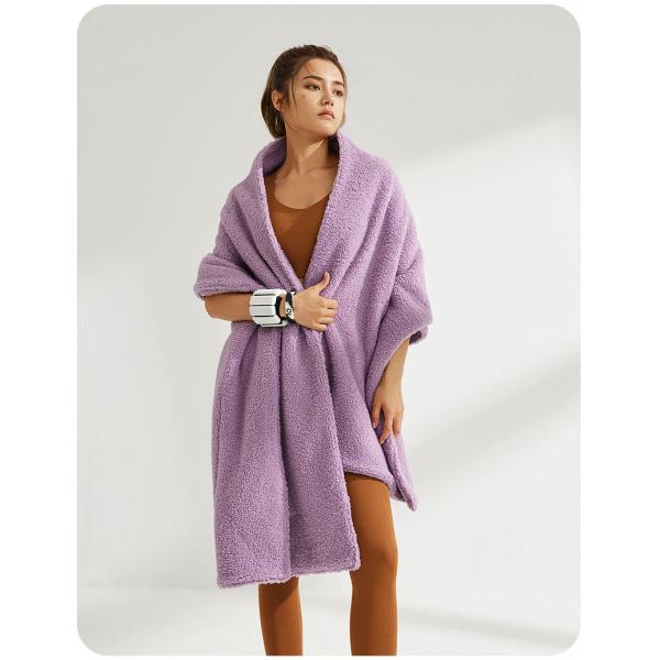 Y-F Knitted Poncho Cardigan Cape Top Sweater Cozy Fleece Jumbo Scarf Wrap Shawl with Large Front Pockets for Women