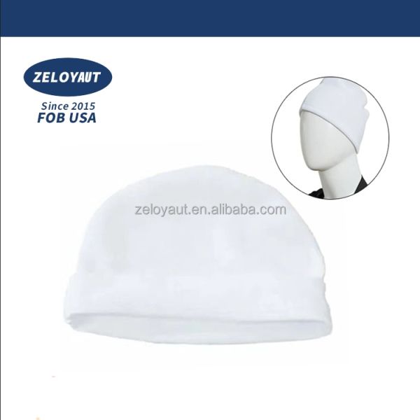 ZELOYAUT Wholesale Cute White Sublimation Blanks  Hats Personalized Sublimation Blank 100% Polyester  70g Pure White Hat