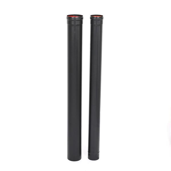 Decoration Black Flue Pipe , Single Wall Chimney Pipe Powder Coating Welded