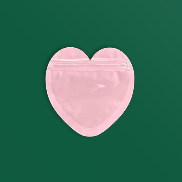 PINK Macaron Heart Jewelry Self-Sealing Bags for Packaging Gifts Storage Solutions