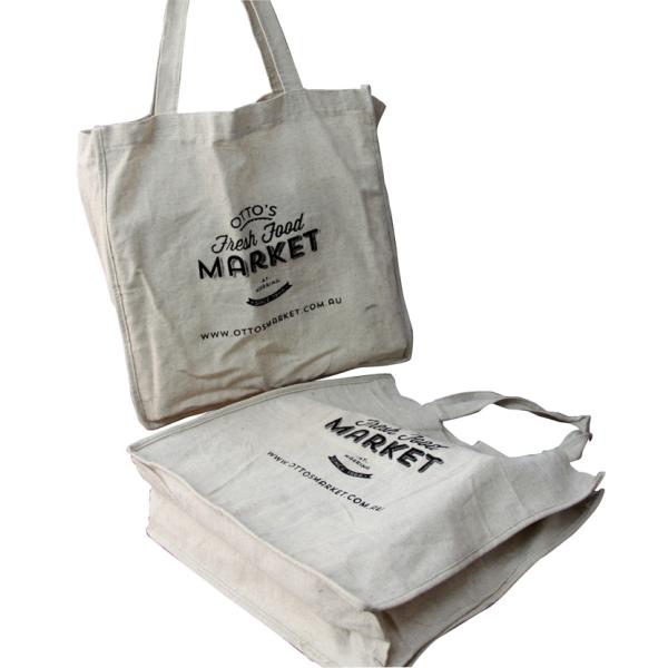 Fashion Reusable 100% Cotton Fabric Organic Plain Cotton Bags